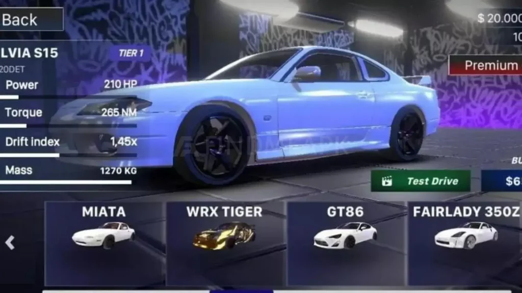 Hashiriya Drifter unlocked cars