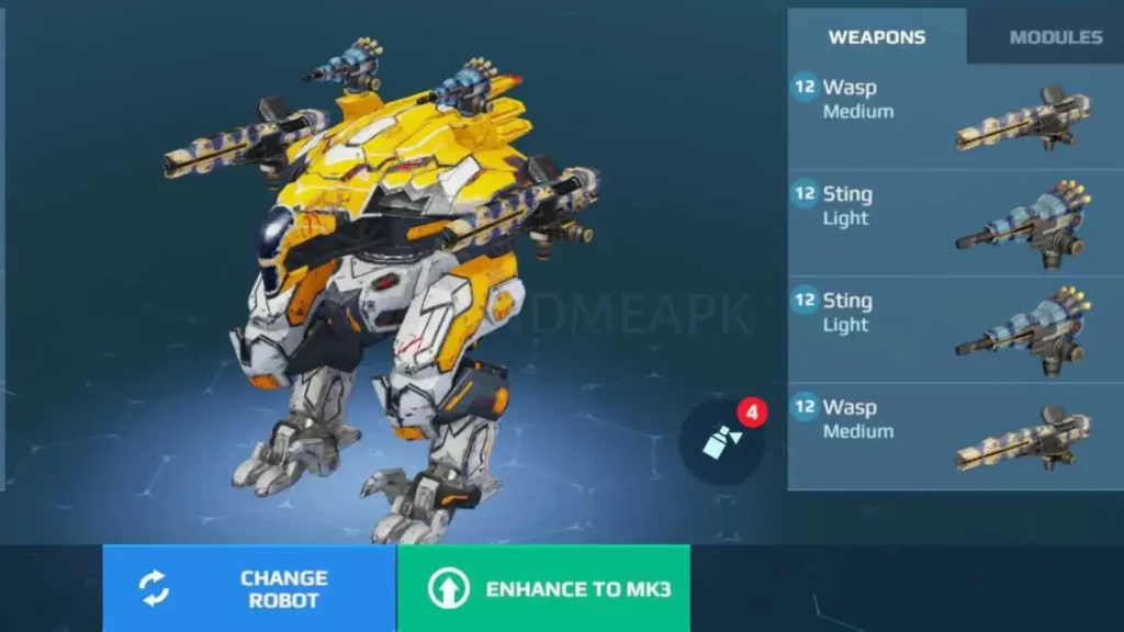 war robots weapon