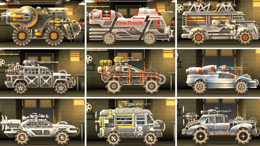 earn to die 2 vehicles