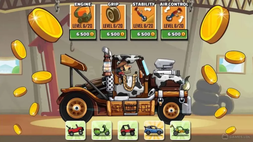 Hill Climb Racing 2 vehicle customization