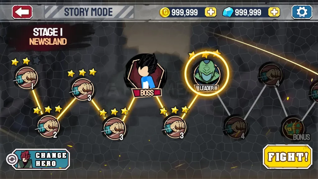 Stickman Warriors Modes