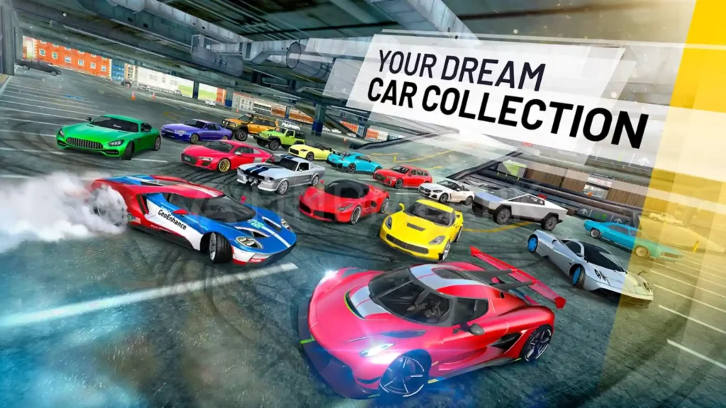 Extreme Car Driving Simulator MOD APK car collection