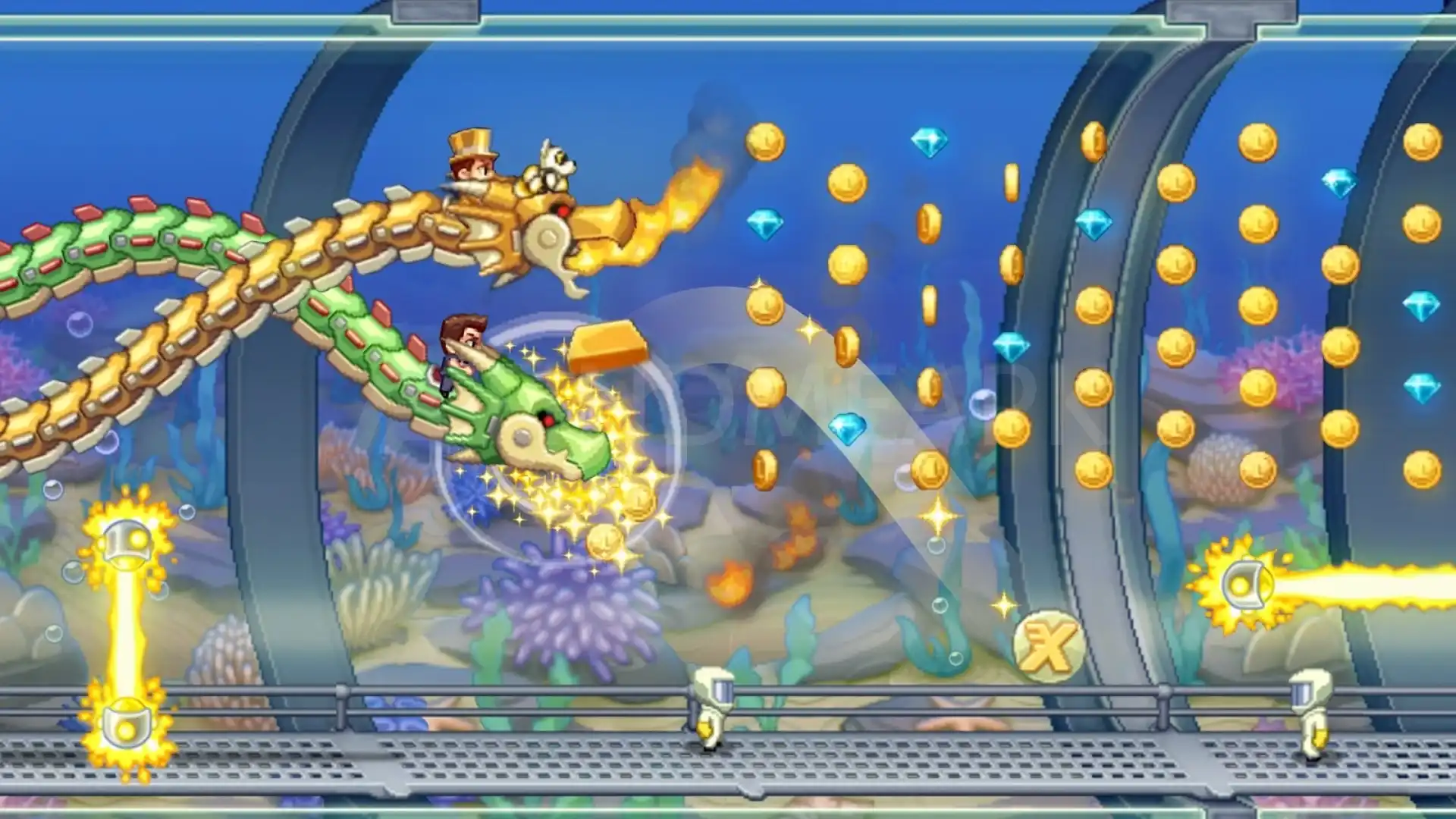 Jetpack Joyride MOD APK Gameplay coins 