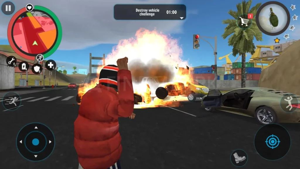 Real Gangster crime MOD APK  Game overview