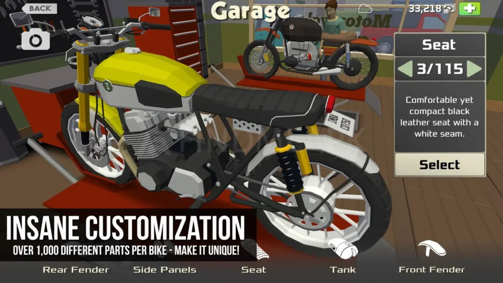 Full Customization in Cafe Racer APK